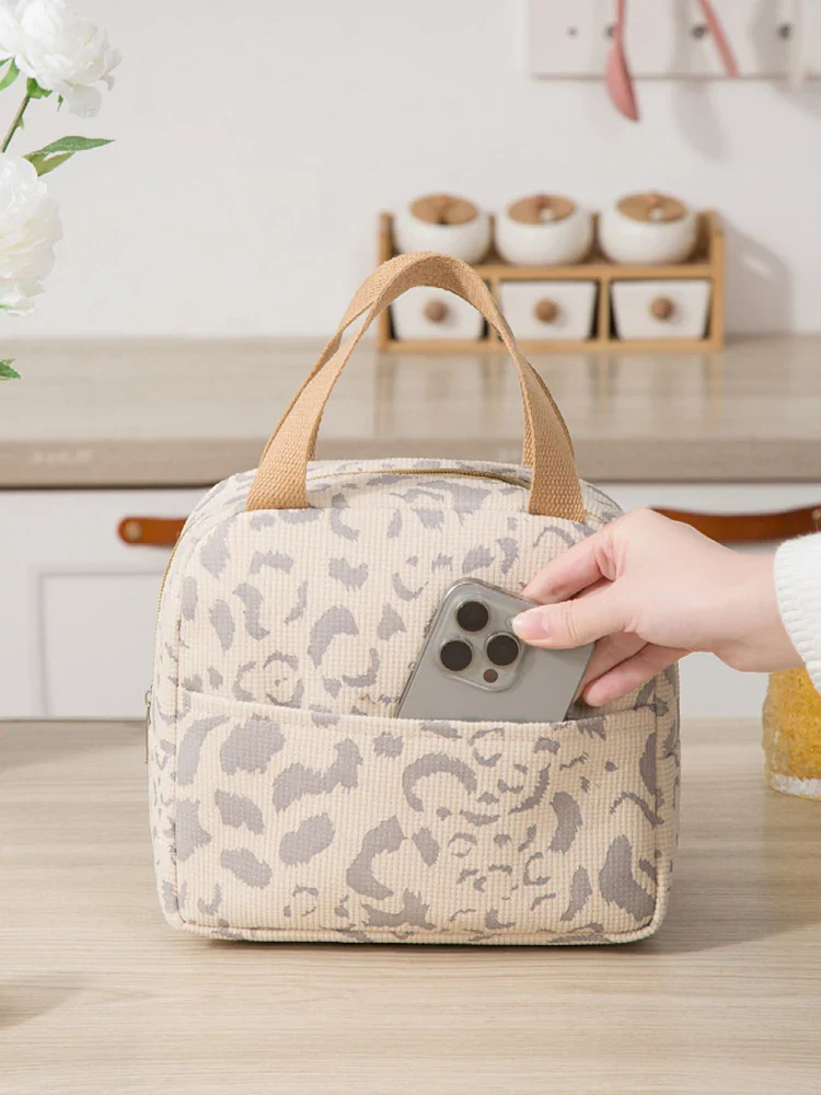 1 Pack of Ink Pattern Insulation Bag, Bento Bag, Lunch Box Bag, Outdoor Travel Ice Pack, Picnic Bag, Lunch Bag - Image 15