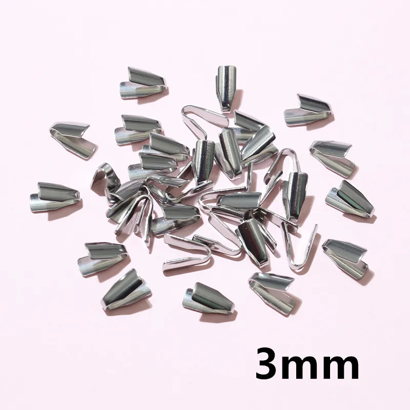 Stainless Steel Crimp End Caps – Flat Cord Beads for Jewelry Making (2–7mm, 100pcs) - Image 12