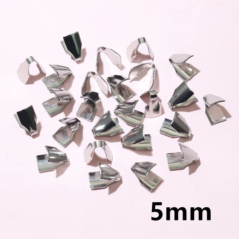 Stainless Steel Crimp End Caps – Flat Cord Beads for Jewelry Making (2–7mm, 100pcs) - Image 13
