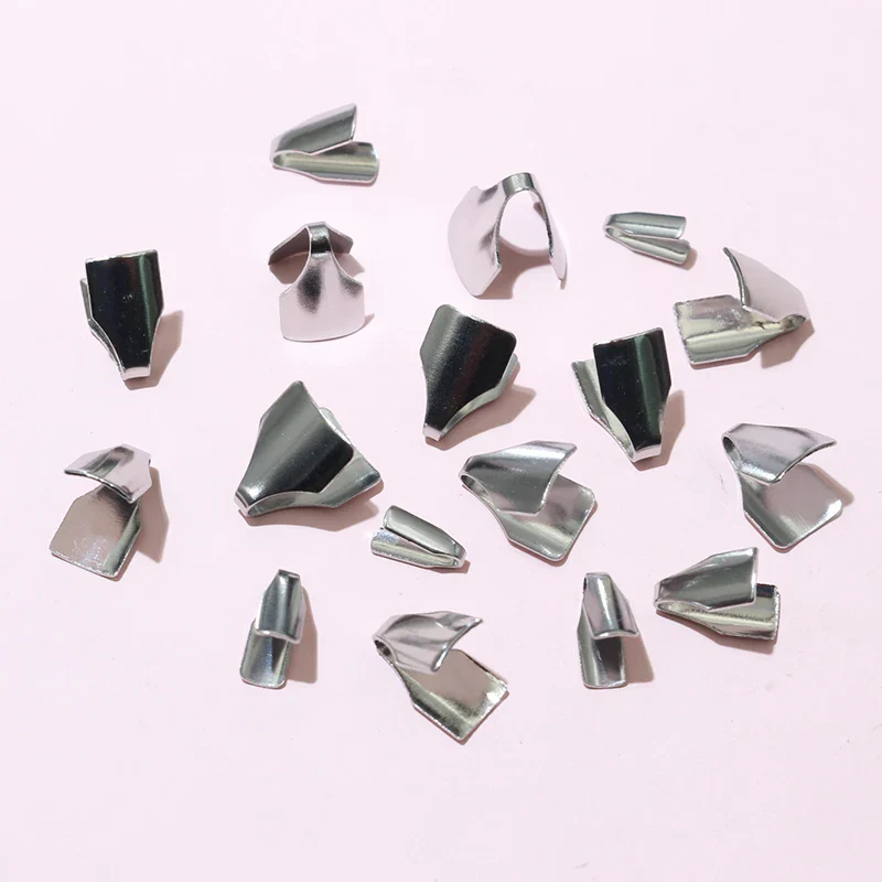 Stainless Steel Crimp End Caps – Flat Cord Beads for Jewelry Making (2–7mm, 100pcs) - Image 4