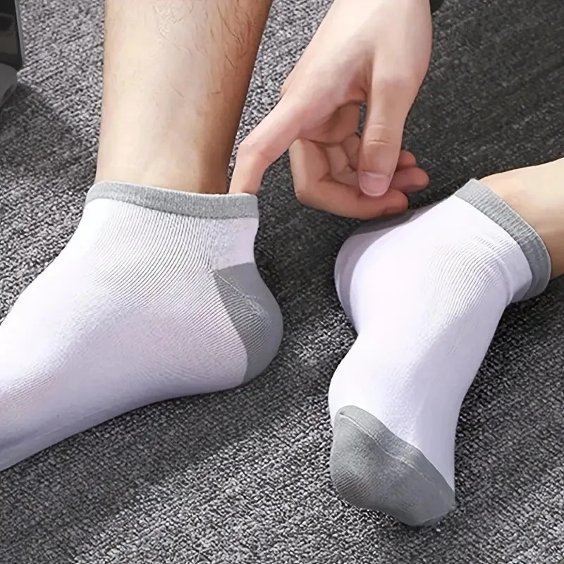 10pairs Men's Fashion Cotton Breathable Comfortable Ankle Socks, Men's Summer Socks - Image 3