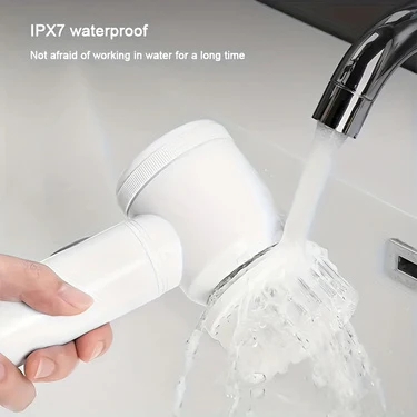 1pc Electric Spin Cleaning Brush,USB Rechargeable Handheld Kitch Cleaner Coldless Rotary Brush, Power Brush Bathroom Rechargeable Brush, Automatic Rotary Power Cleaning Brush For Cleaning - Image 3