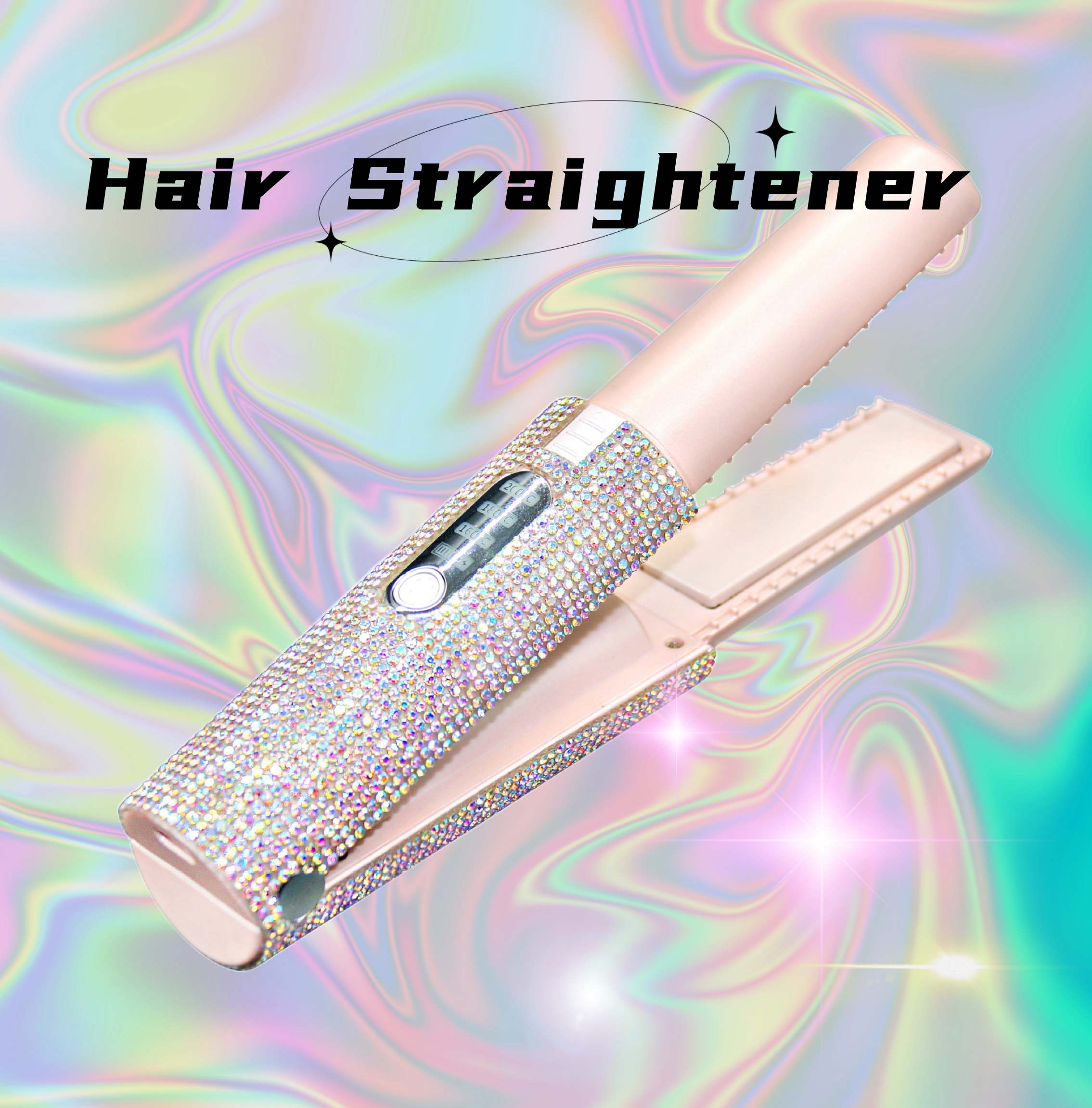 2-In-1 Electric USB Hair Straightening Brush Straightener Brush Multifunctional Comb Straightening Styler Hair Curler - Image 2