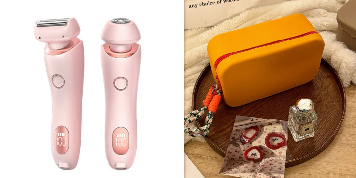 2 In 1 Hair Removal Epilator USB Rechargeable Trimmer Women Body Razor Face Leg Armpit Bikini Hand Pubic Shaver Hair Remover - Image 7