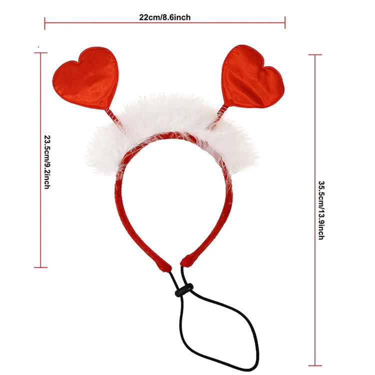 Valentine’s Day Pet Accessories – Dog Scarf & Hairband - Image 2