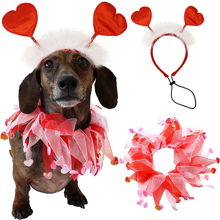 Valentine’s Day Pet Accessories – Dog Scarf & Hairband - Image 6