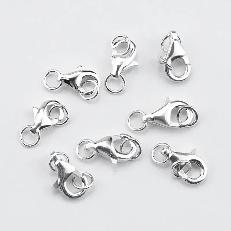 925 Sterling Silver Lobster Clasps with Jump Rings – 2pcs Jewelry Making Set - Image 5