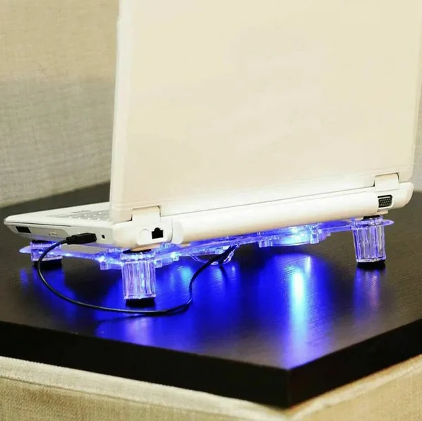 3 Fans USB Cooler Cooling Pad Stand LED Light Radiator For Laptop PC Notebook - Image 4