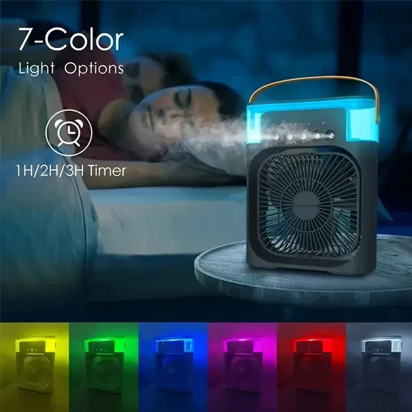 3 In 1 Fan Air Conditioner Small Water Air Cooler LED Lights Air Cooling Fan - Image 4