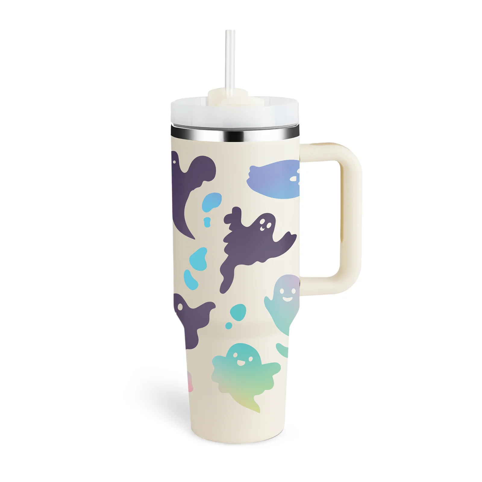 40 Oz Tumbler With Handle Straw Insulated, Stainless Steel Spill Proof Vacuum Coffee Cup Tumbler With Lid Tapered Mug Gifts For Valentine Lover Suitable For Car Gym Office Travel - Image 17
