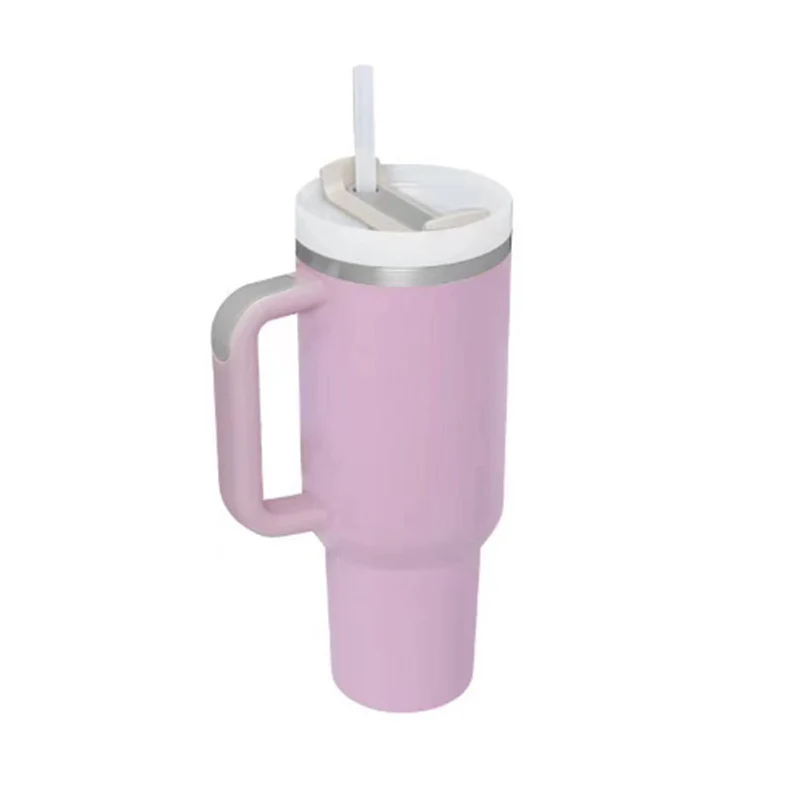 40 Oz Tumbler With Handle Straw Insulated, Stainless Steel Spill Proof Vacuum Coffee Cup Tumbler With Lid Tapered Mug Gifts For Valentine Lover Suitable For Car Gym Office Travel - Image 25