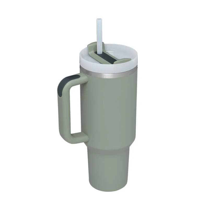 40 Oz Tumbler With Handle Straw Insulated, Stainless Steel Spill Proof Vacuum Coffee Cup Tumbler With Lid Tapered Mug Gifts For Valentine Lover Suitable For Car Gym Office Travel - Image 5