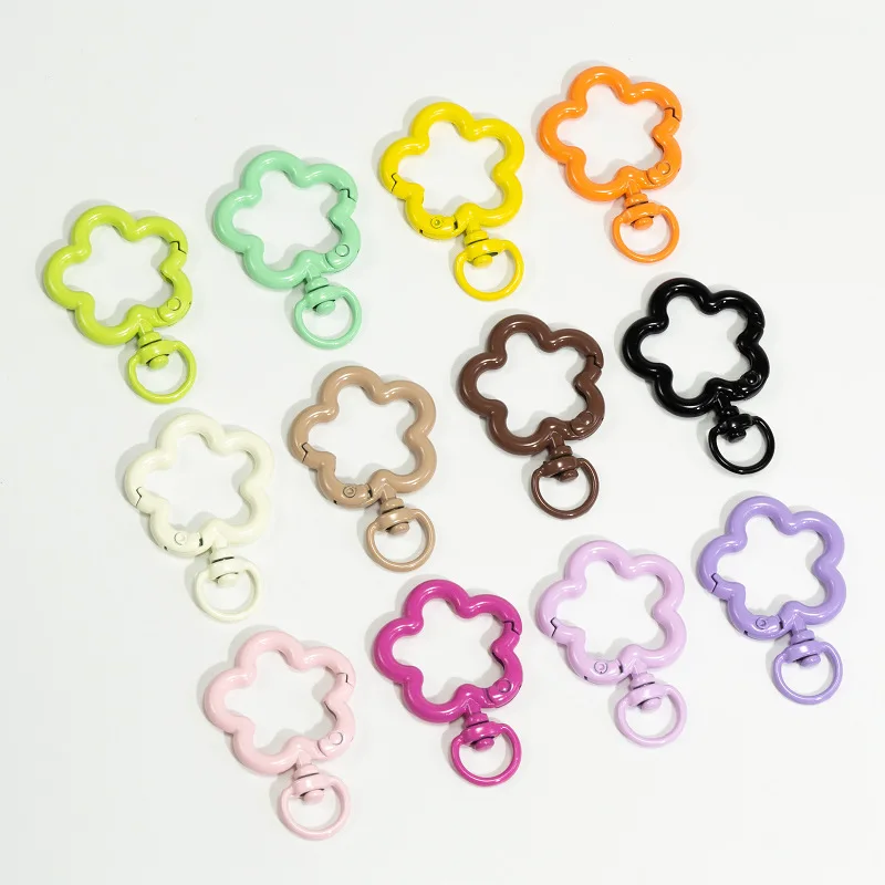 Flower Metal Lobster Claw Clasps – Swivel Snap Hooks for Bags & Keychains (5pcs) - Image 16