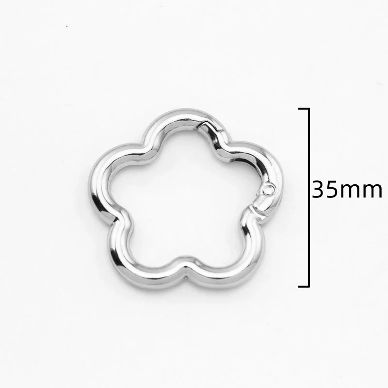 Flower Metal Lobster Claw Clasps – Swivel Snap Hooks for Bags & Keychains (5pcs) - Image 21