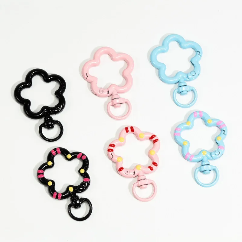 Flower Metal Lobster Claw Clasps – Swivel Snap Hooks for Bags & Keychains (5pcs) - Image 5