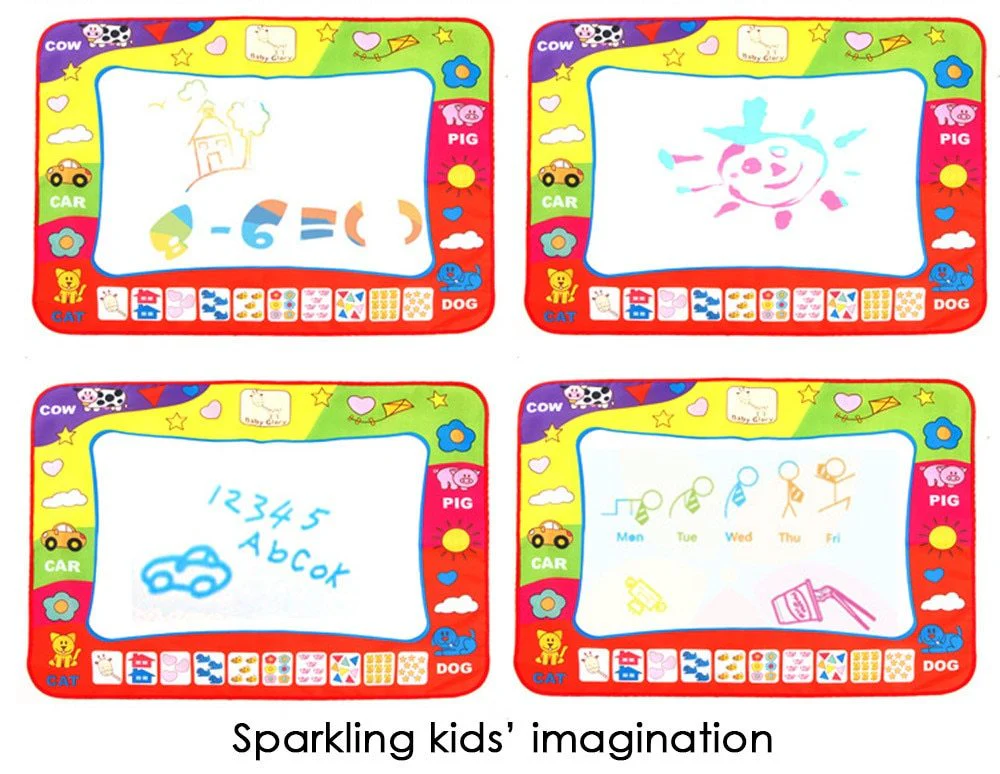 80 x 60cm Baby Kids Add Water with Magic Pen Doodle Painting Picture Water Drawing Play Mat in Drawing Toys Board Gift Christmas - Image 4