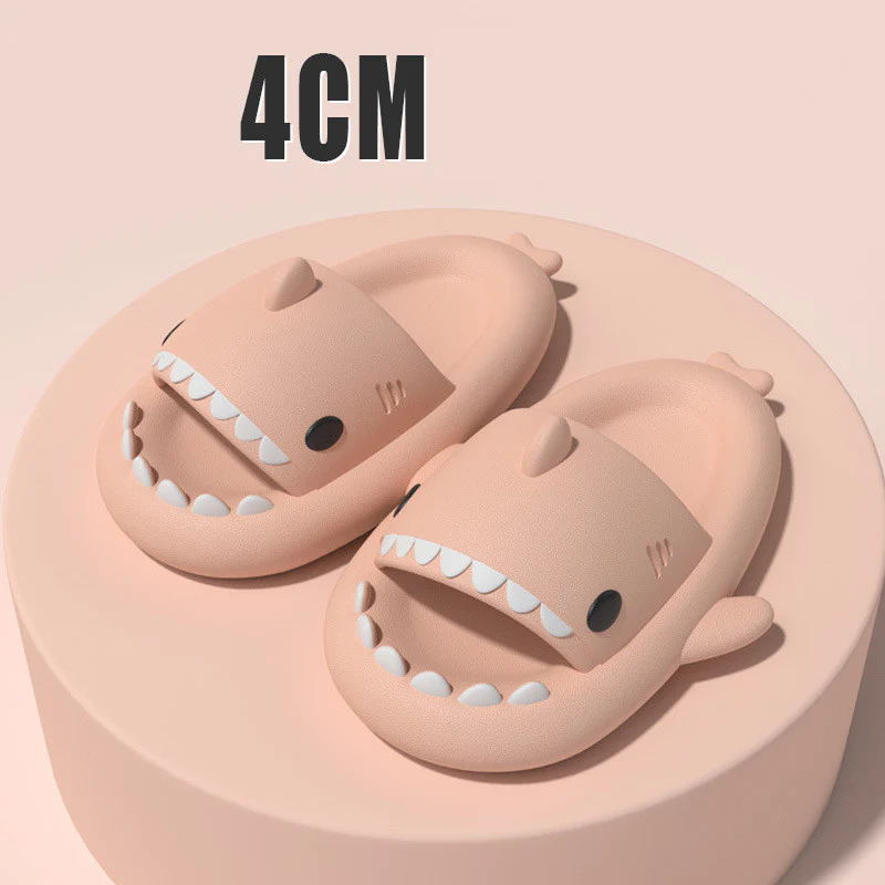 Adult's Slippers Indoor Outdoor Funny Shark Cartoon - Image 11