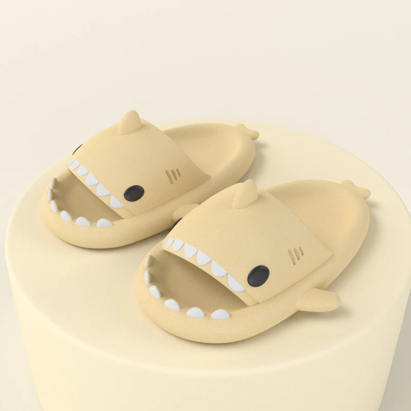 Adult's Slippers Indoor Outdoor Funny Shark Cartoon - Image 16