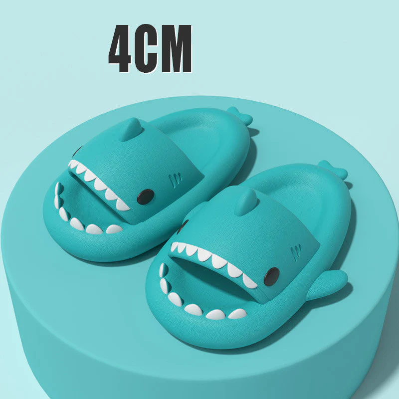 Adult's Slippers Indoor Outdoor Funny Shark Cartoon - Image 7