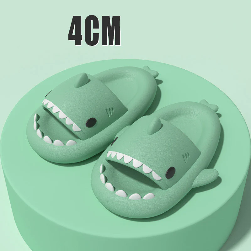 Adult's Slippers Indoor Outdoor Funny Shark Cartoon - Image 9