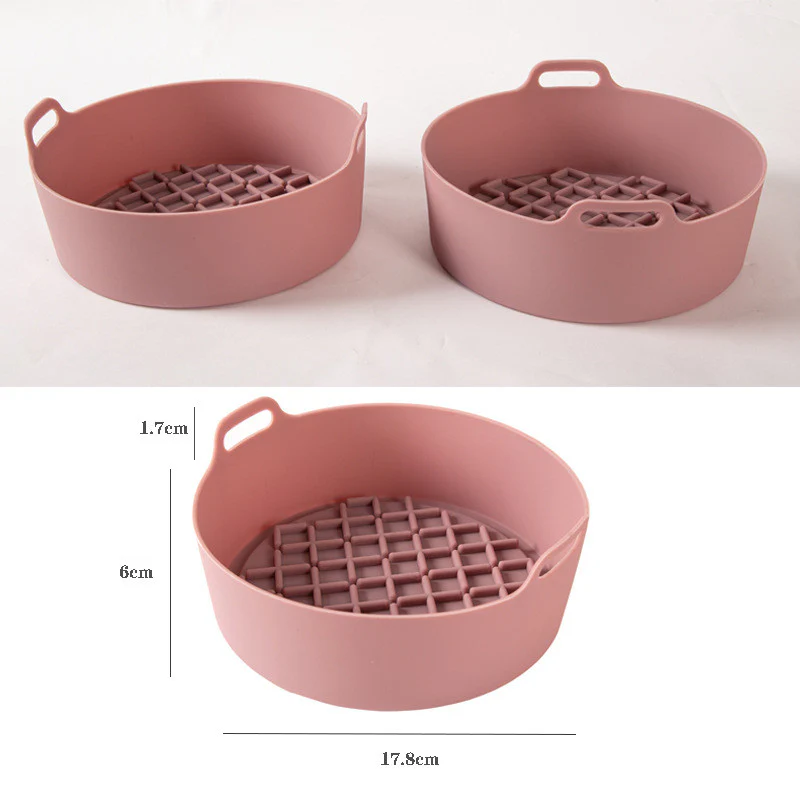 Air Fryer Silicone Pot Replacement Of Parchment Paper Liners No More Cleaning Basket After Using The Air Fryer Food Safe Air Fryers Oven Accessories - Image 6