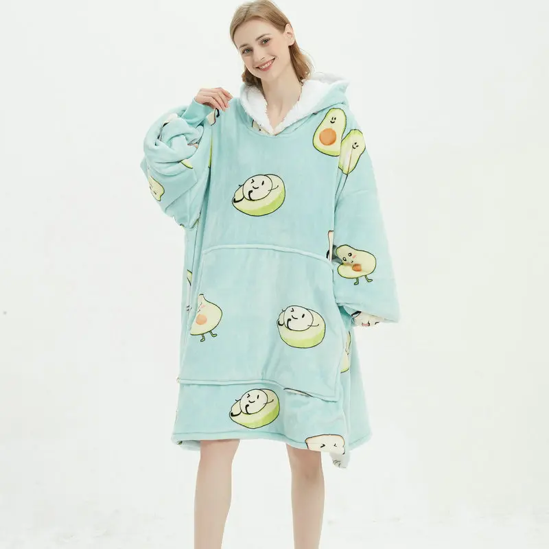 Wearable Blanket Hoodie – Oversized Fleece Thermal - Image 14