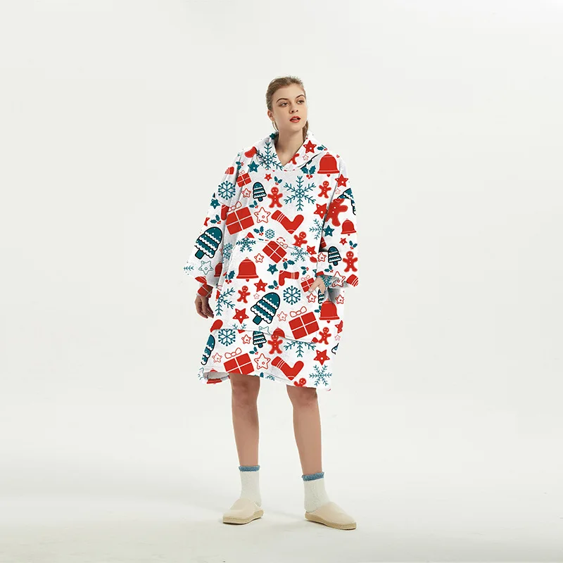 Wearable Blanket Hoodie – Oversized Fleece Thermal - Image 24
