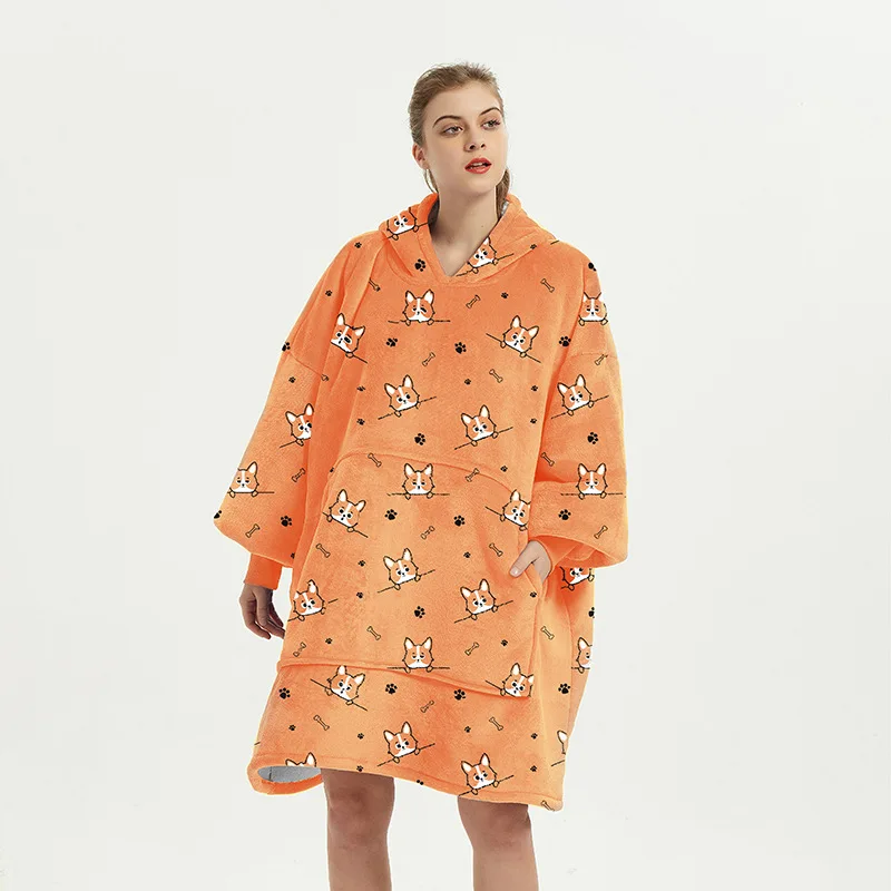 Wearable Blanket Hoodie – Oversized Fleece Thermal - Image 47