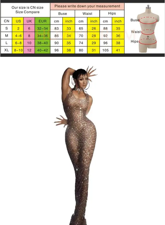 Costume Nightclub Bar Full Diamond Slim Fit Dress Singer Model Walk Show Banquet Party Birthday Outfits Wedding Guest Long Dress - Image 4
