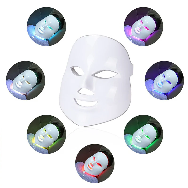 Cross-Border LED Photon Quantum Sr Beautification Tool Household Face Red And Blue Everbright Bank Light Seven-color Beauty Apparatus Mask Beauty - Image 4