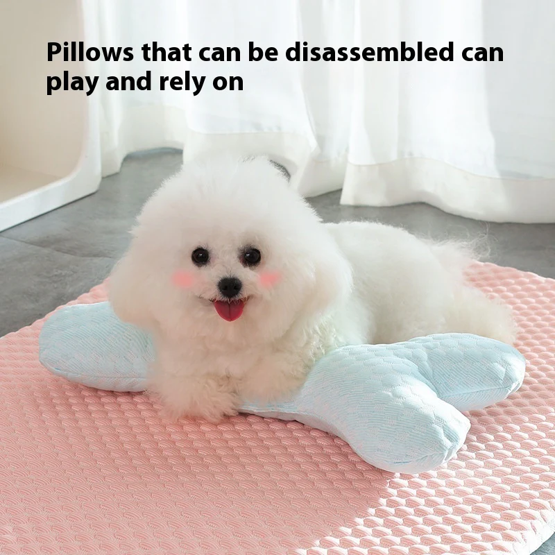 Dog Bed Breathable Cooling Spring Summer Pet Sleeping Mat For Small Medium Dogs Cats Soft Non-slip Dog Kennel Pet Supplies Pet Products - Image 3