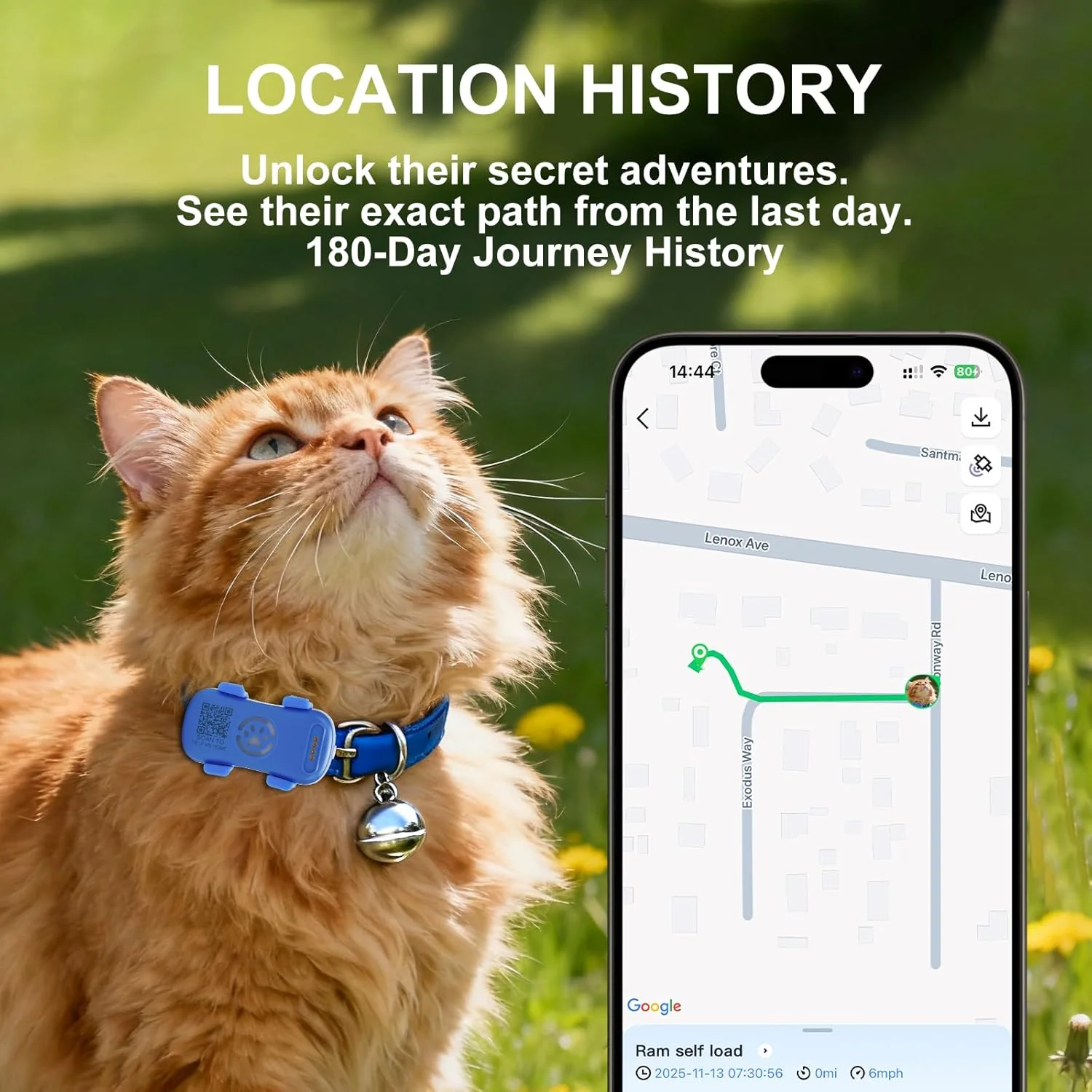 Dog GPS Tracker Real Time, Anti-Lost Pet Tracker With Geofence, Flash Light And Sound Alarm, Unlimited Distance Tracking, Fits Most Pet Collars, Subscription Required - Image 3