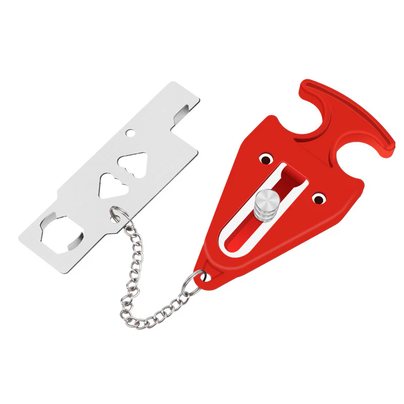 Door Stopper Dual-use Portable Door Snap Lock Security Hotel Top Door Opener - Image 5