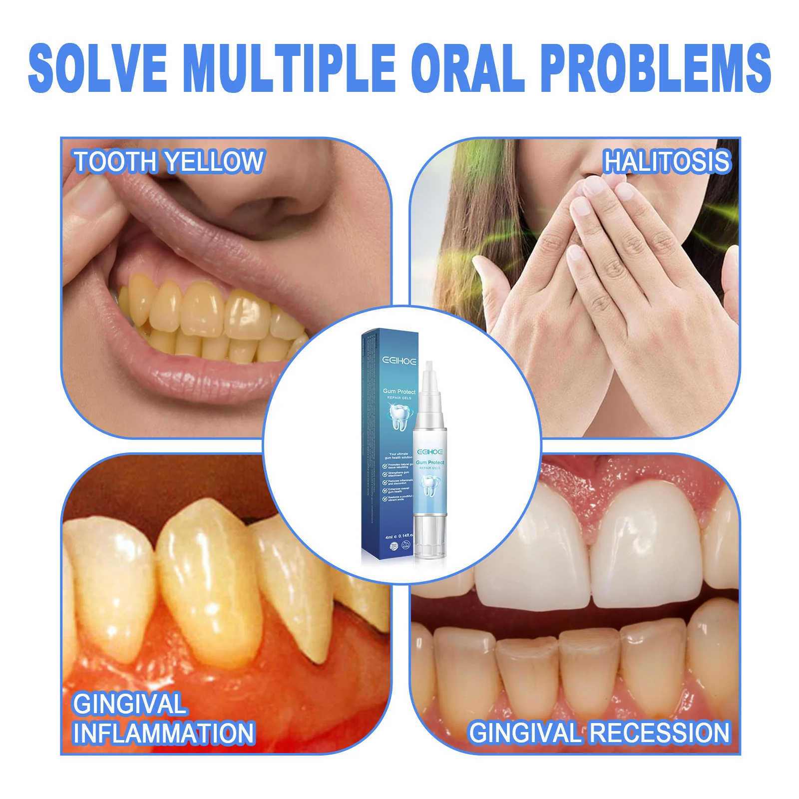 EELHOE Dental Repair Gel, Repair Gums Cleaning Dental Stains And Tartar Oral Care Gel - Image 4