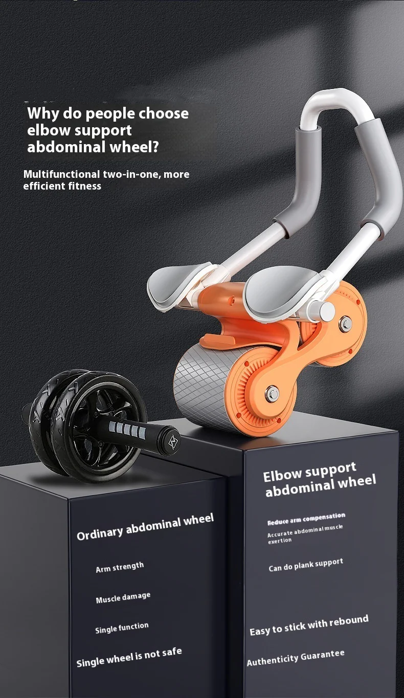 Elbow Support Double-wheel AB Roller Training Fitness Equipment - Image 2