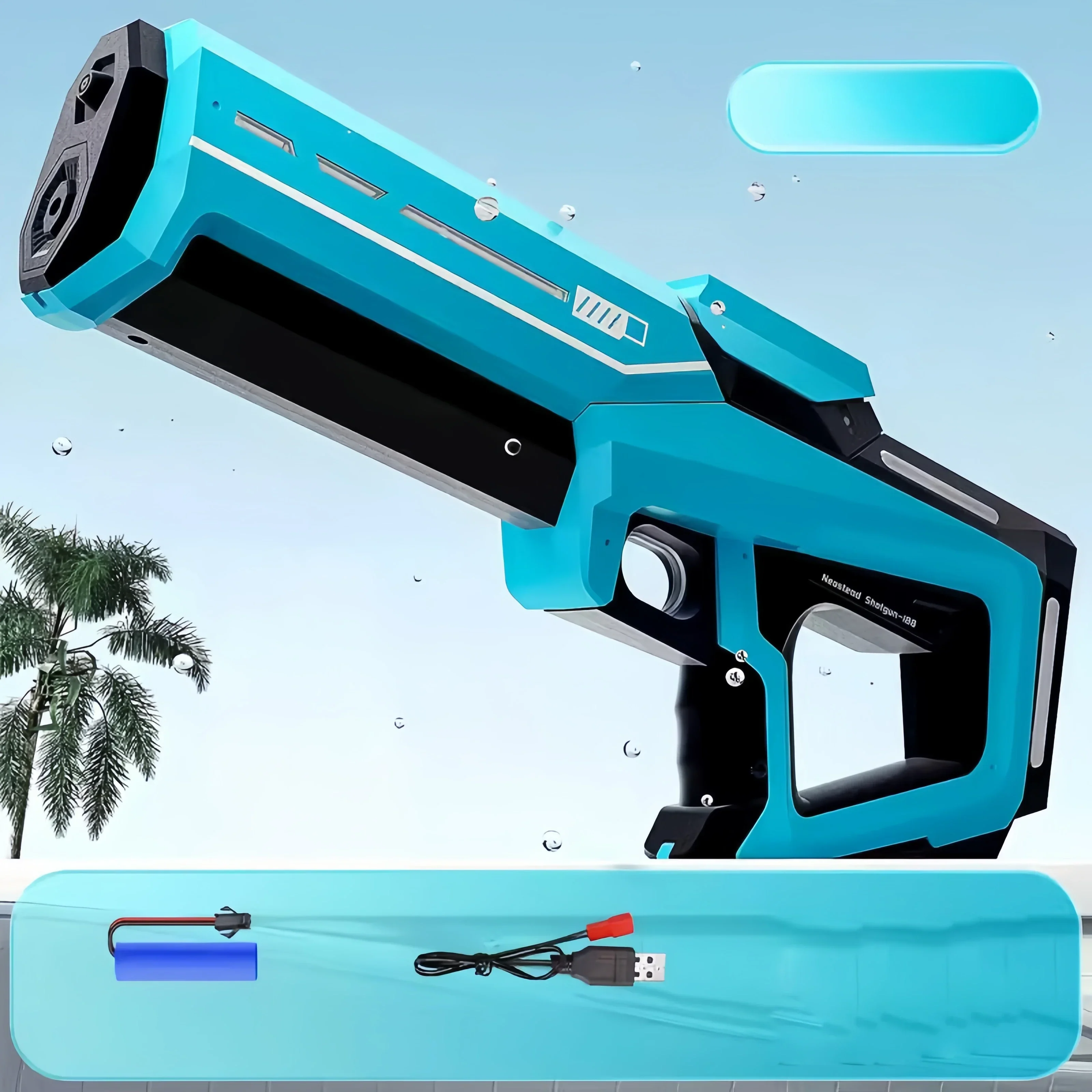 Electric Automatic Water Storage Gun Toys Portable Children Summer Beach Outdoor Fight Fantasy Spray Gun Toys Boy Kid Adult Game - Image 12