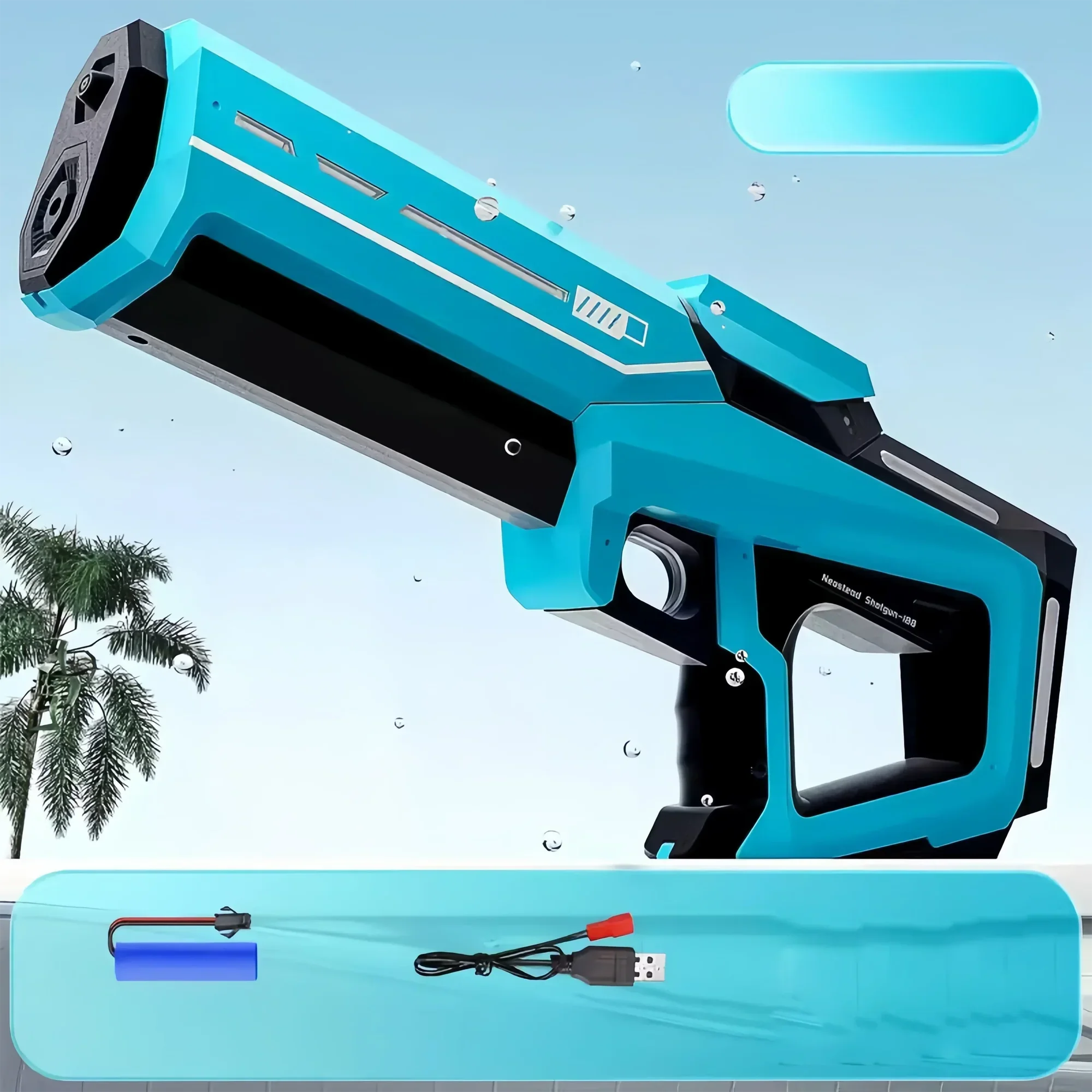 Electric Automatic Water Storage Gun Toys Portable Children Summer Beach Outdoor Fight Fantasy Spray Gun Toys Boy Kid Adult Game - Image 14