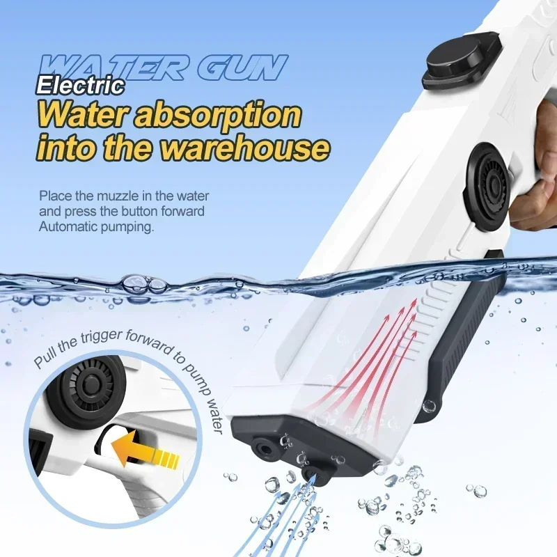 Electric Automatic Water Storage Gun Toys Portable Children Summer Beach Outdoor Fight Fantasy Spray Gun Toys Boy Kid Adult Game - Image 3