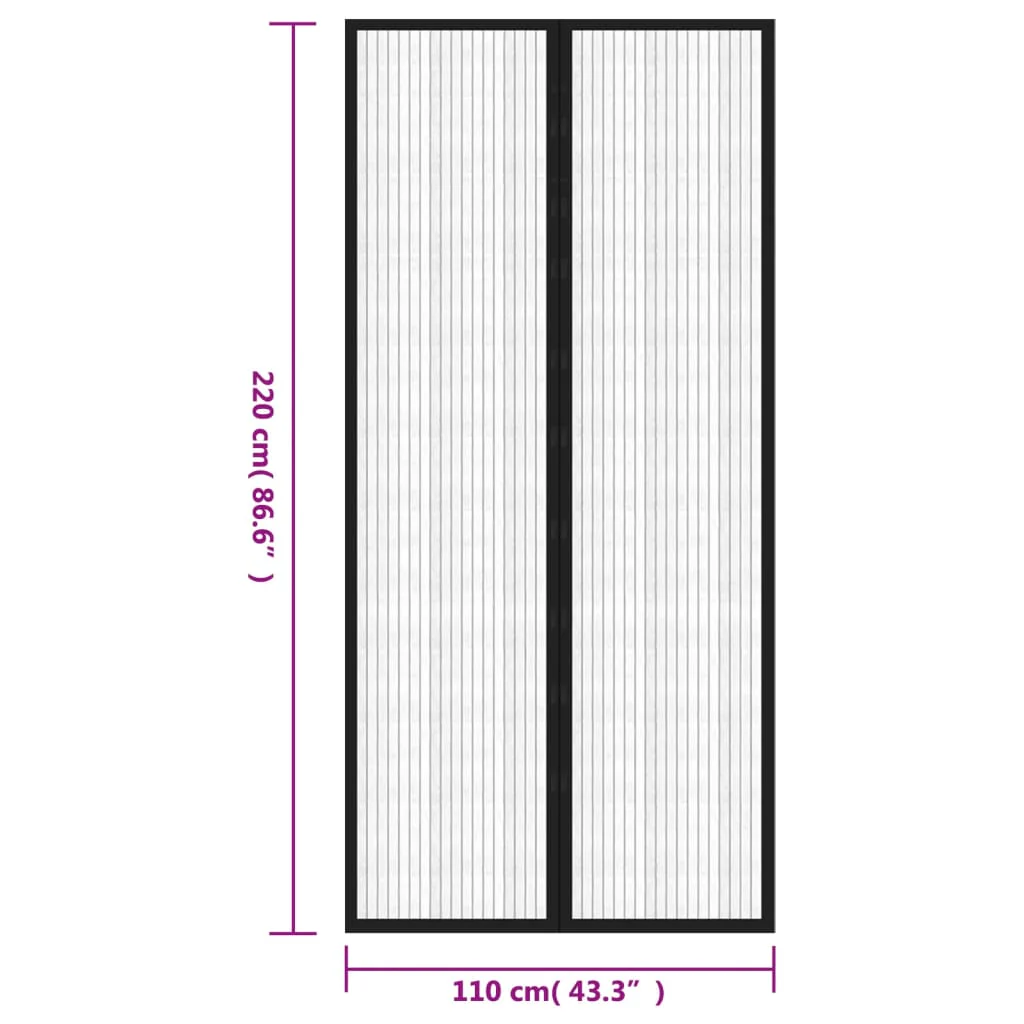 Fly Screen Door Curtains, 2 pcs. Magnetic Fly Screen Door Curtain 2 - Image 7