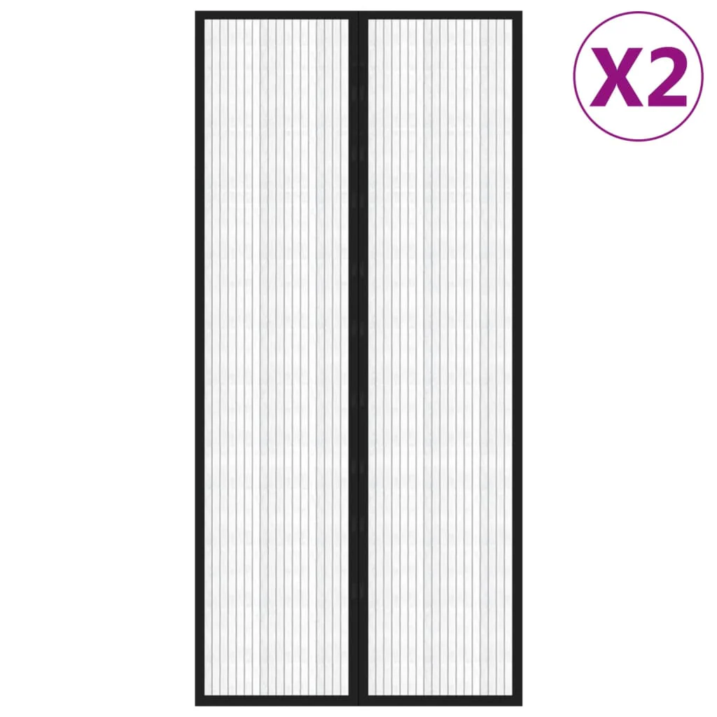 Fly Screen Door Curtains, 2 pcs. Magnetic Fly Screen Door Curtain 2 - Image 8