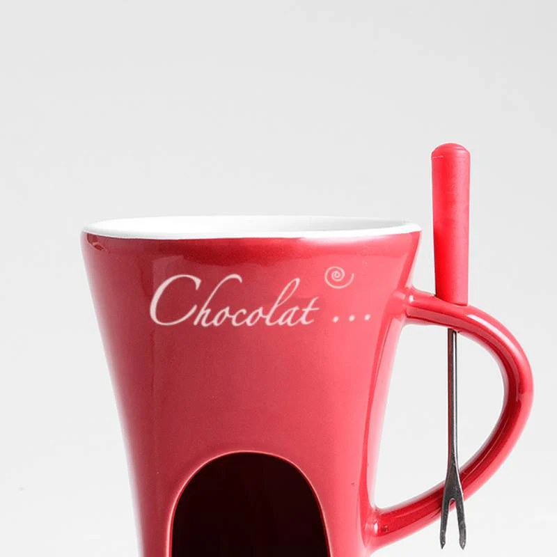 Fondue Mug Set – Mini Chocolate & Cheese Warmer (Personal) - Image 7