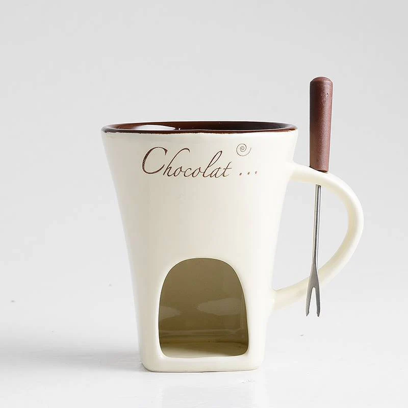 Fondue Mug Set – Mini Chocolate & Cheese Warmer (Personal) - Image 9