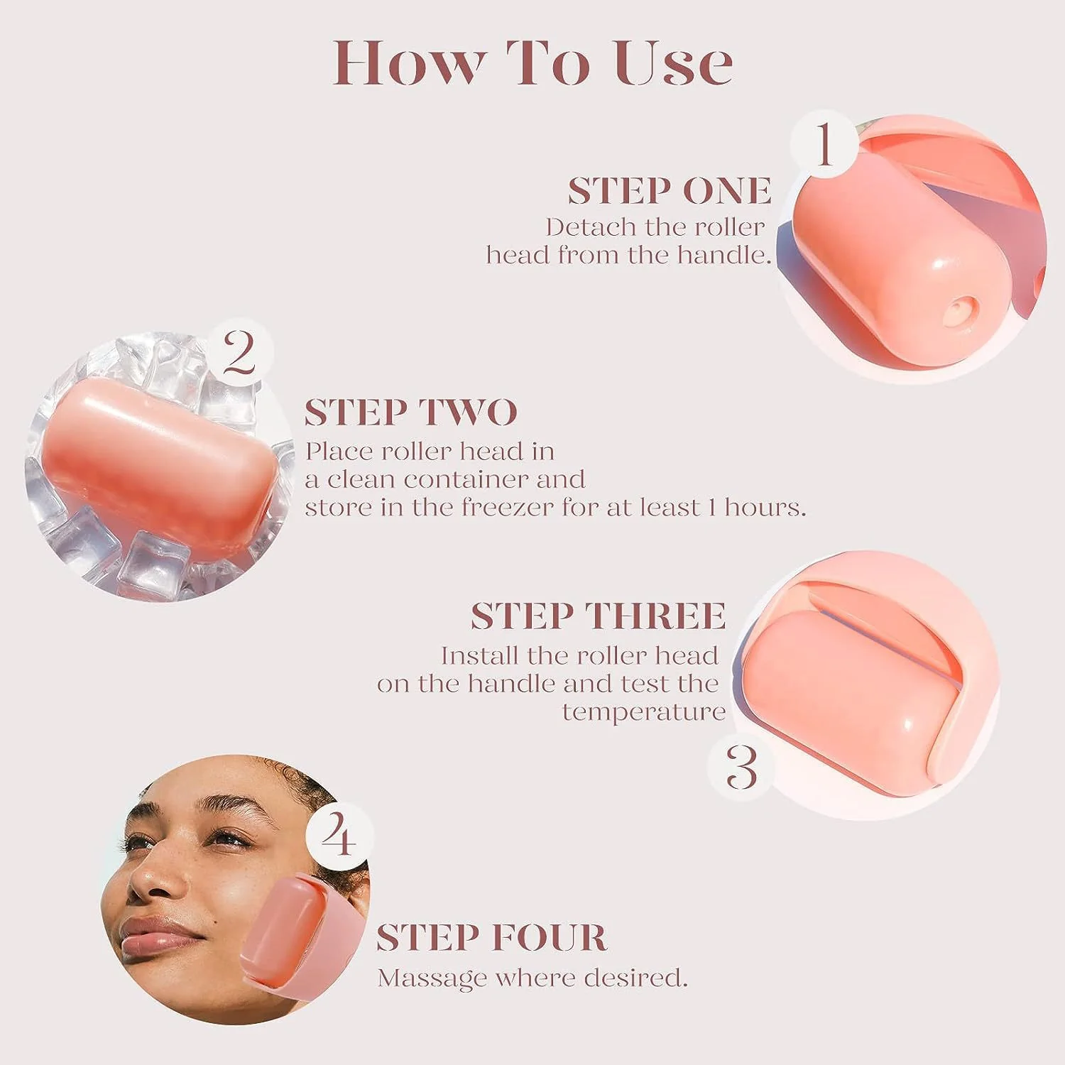 Ice Roller Massager Facial Ice Head Roller Massage - Image 2