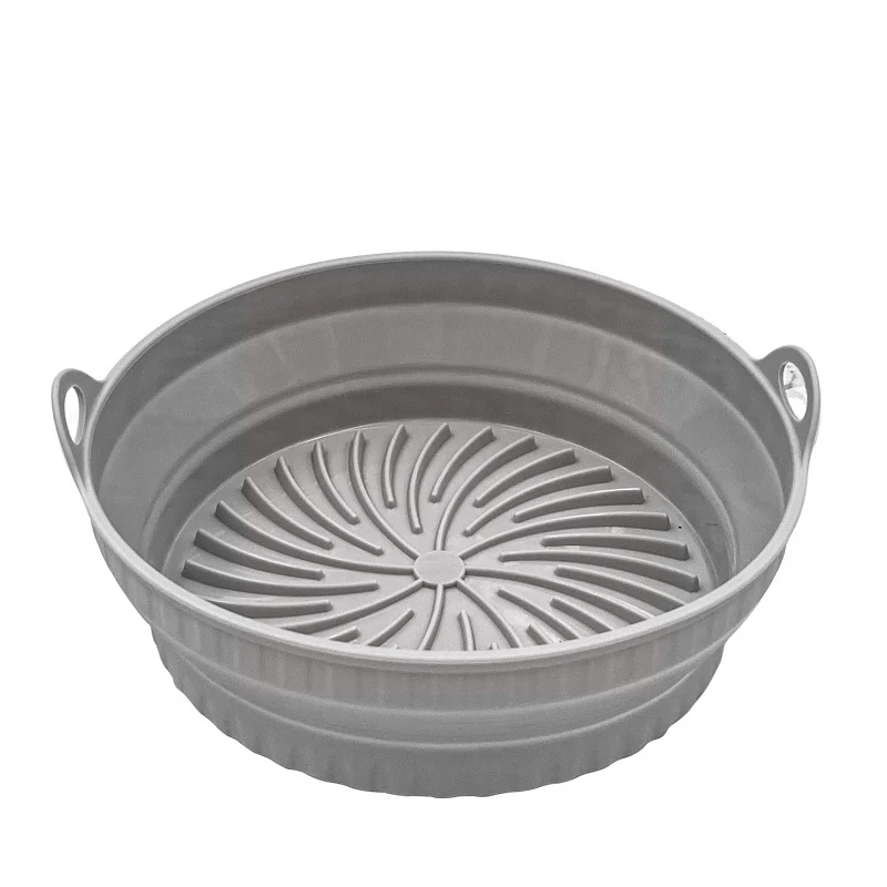 Kitchen Collapsible Air Fryer Silicone Pot Reusable Round Square Liners Basket For Air Fryer Non-slip Baking Tray Oven Accessories - Image 7