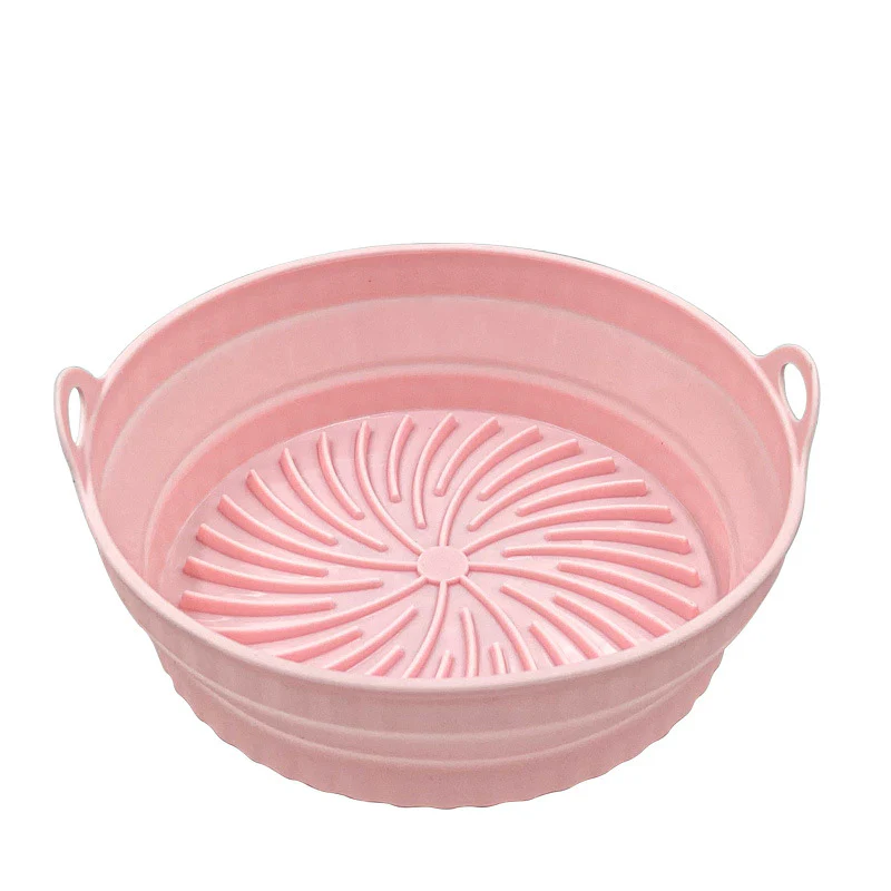 Kitchen Collapsible Air Fryer Silicone Pot Reusable Round Square Liners Basket For Air Fryer Non-slip Baking Tray Oven Accessories - Image 8