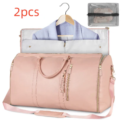 Large Capacity Travel Duffle Bag Women's Handbag Folding Suit Bag Waterproof Clothes Totes - Image 12