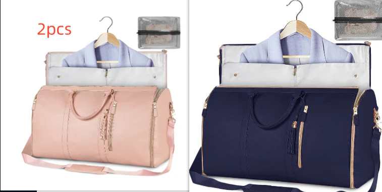 Large Capacity Travel Duffle Bag Women's Handbag Folding Suit Bag Waterproof Clothes Totes - Image 16
