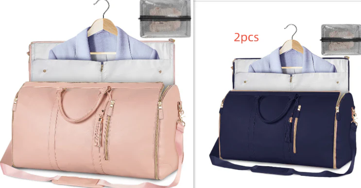 Large Capacity Travel Duffle Bag Women's Handbag Folding Suit Bag Waterproof Clothes Totes - Image 21