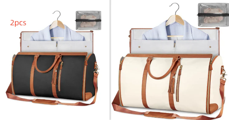 Large Capacity Travel Duffle Bag Women's Handbag Folding Suit Bag Waterproof Clothes Totes - Image 27