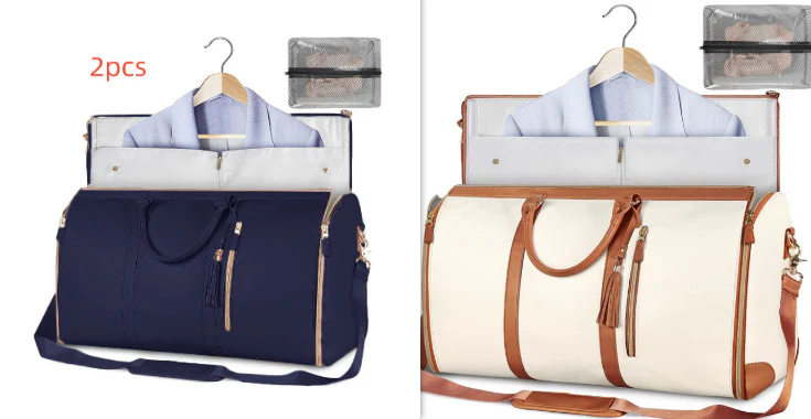 Large Capacity Travel Duffle Bag Women's Handbag Folding Suit Bag Waterproof Clothes Totes - Image 32